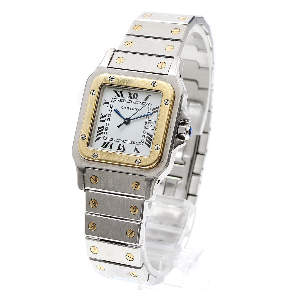 CARTIER Santos GalbeeLM Kannon Buckle Date white Dial Automatic Men's_919149