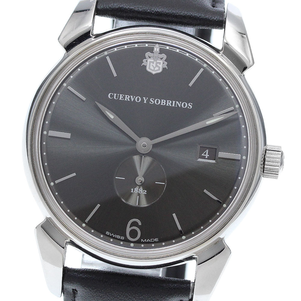 CUERVO Y SOBRINOS Historia Doll 3195-GS Date Small Second Automatic Men's_919171