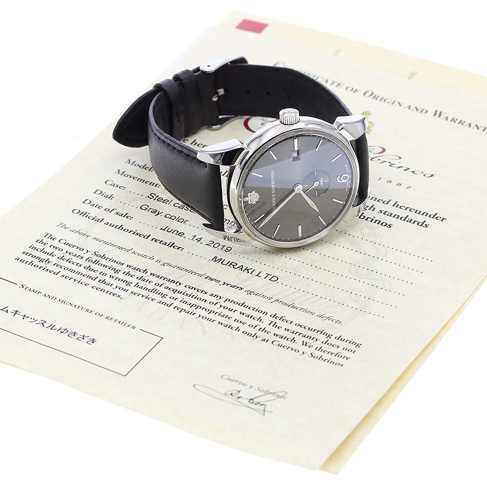 CUERVO Y SOBRINOS Historia Doll 3195-GS Date Small Second Automatic Men's_919171