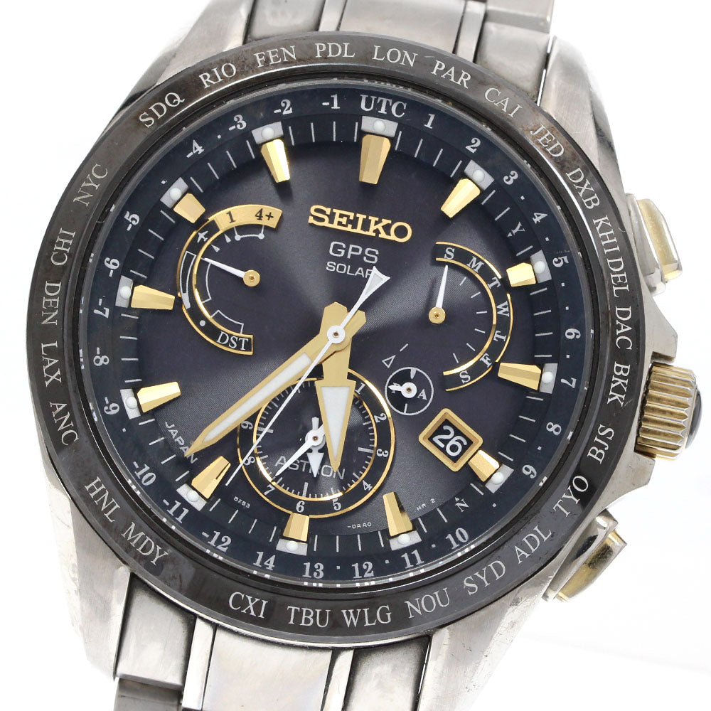 SEIKO Astron SBXB073/8X53-0AB0-2 Date Solar Powered Radio Men's Watch_919180