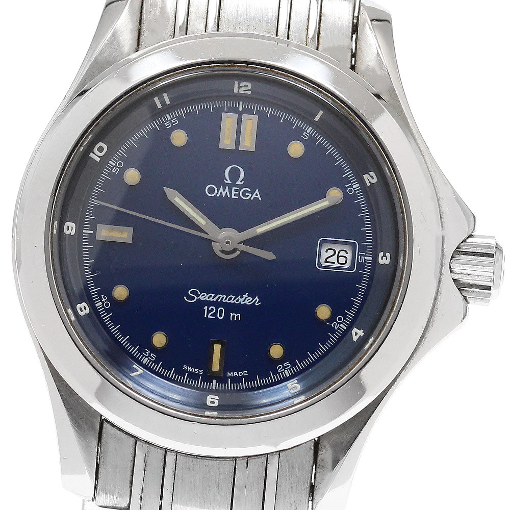 OMEGA Seamaster120 2571.80 Date blue Dial Quartz Ladies Watch_919192