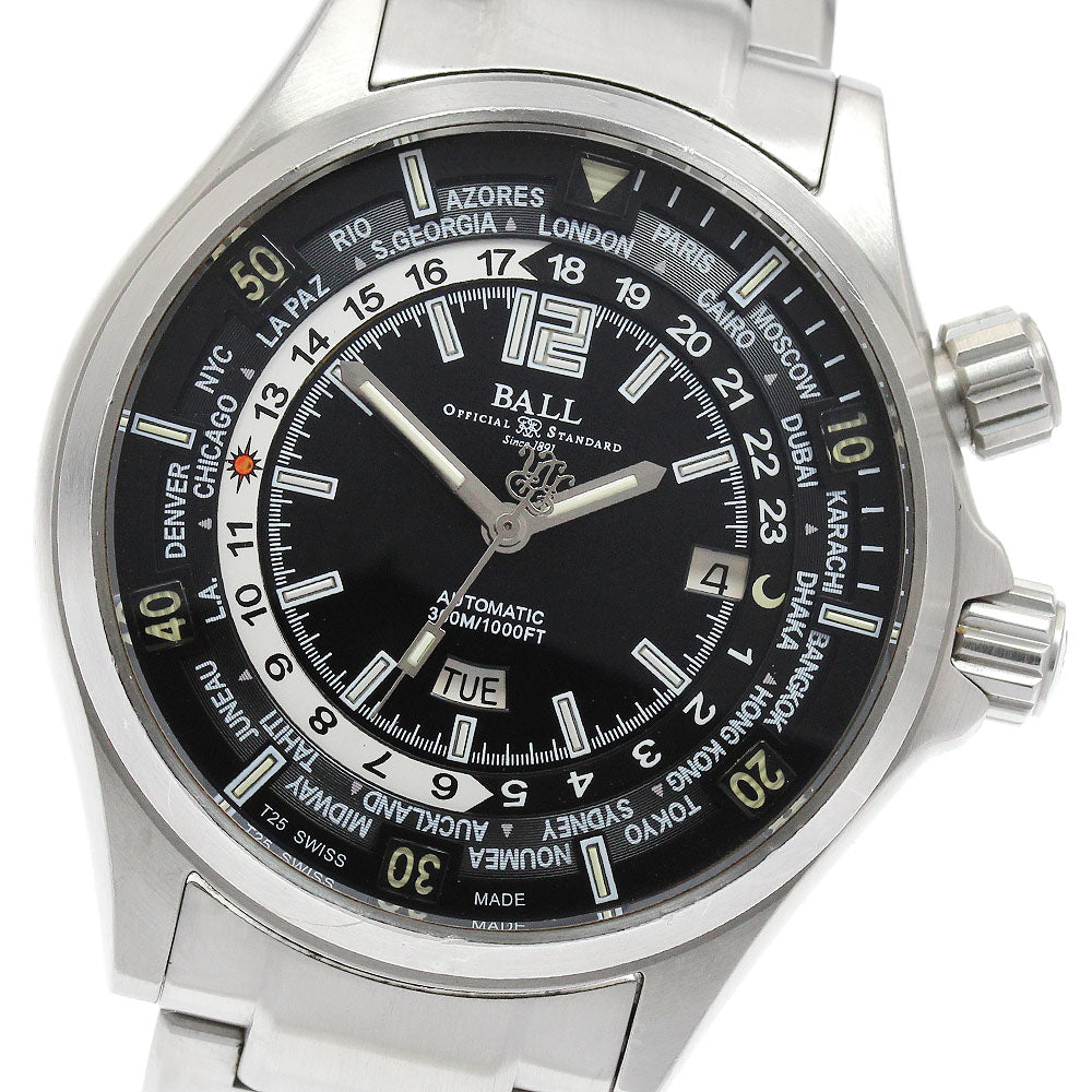 BALL WATCH Engineer Master II Diver World Time DG2022A-SAJ-BK AT Men's_919207