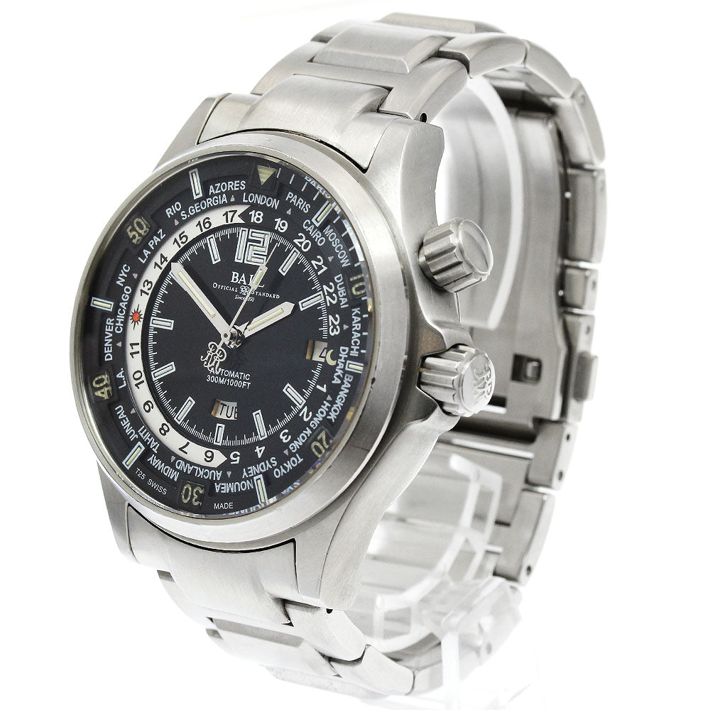 BALL WATCH Engineer Master II Diver World Time DG2022A-SAJ-BK AT Men's_919207