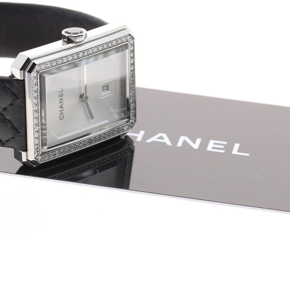CHANEL boy friend H6402 diamond bezel Silver Dial Quartz Ladies Watch_919243