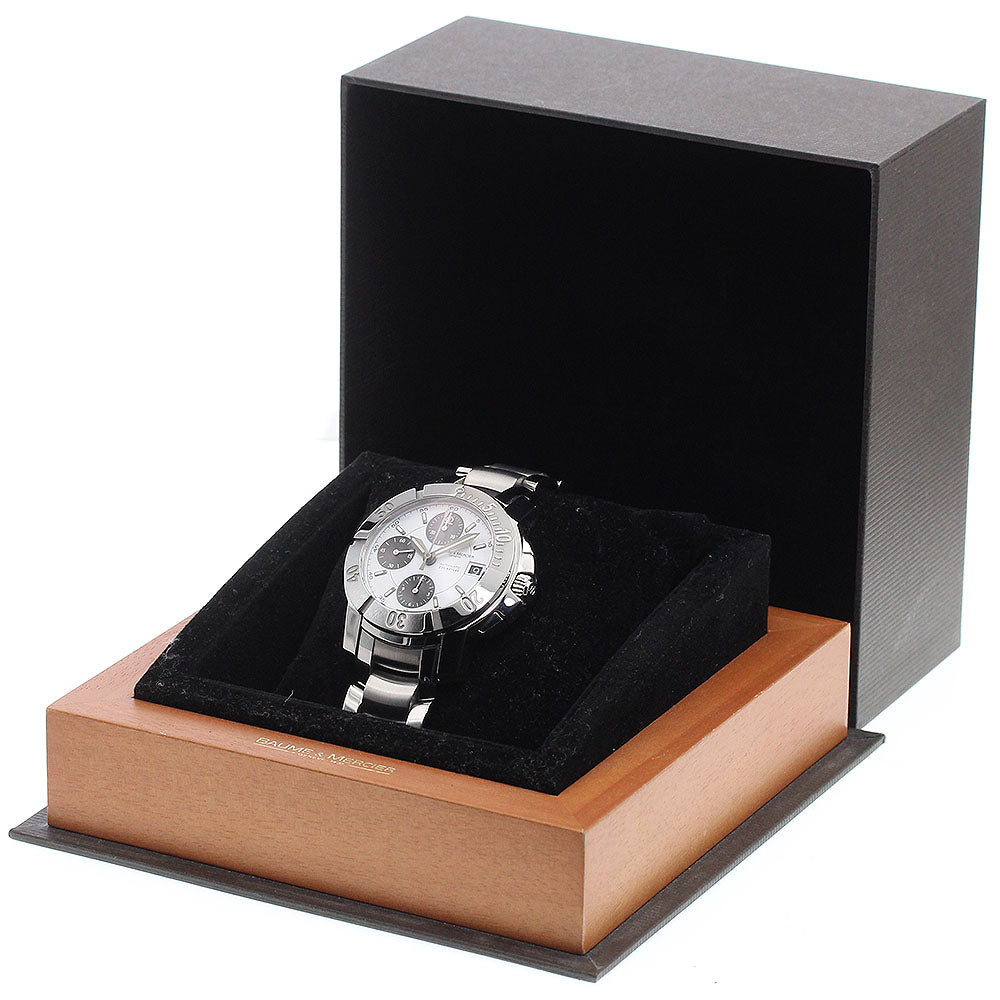 Baume & Mercier Cape Land 65352 Chronograph White / black Dial AT Men's_919382