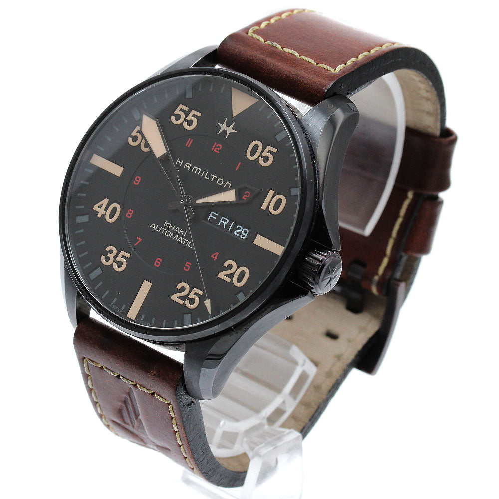 HAMILTON Kerakiavation pilot H647050 Day date black Dial Automatic Men's_919385
