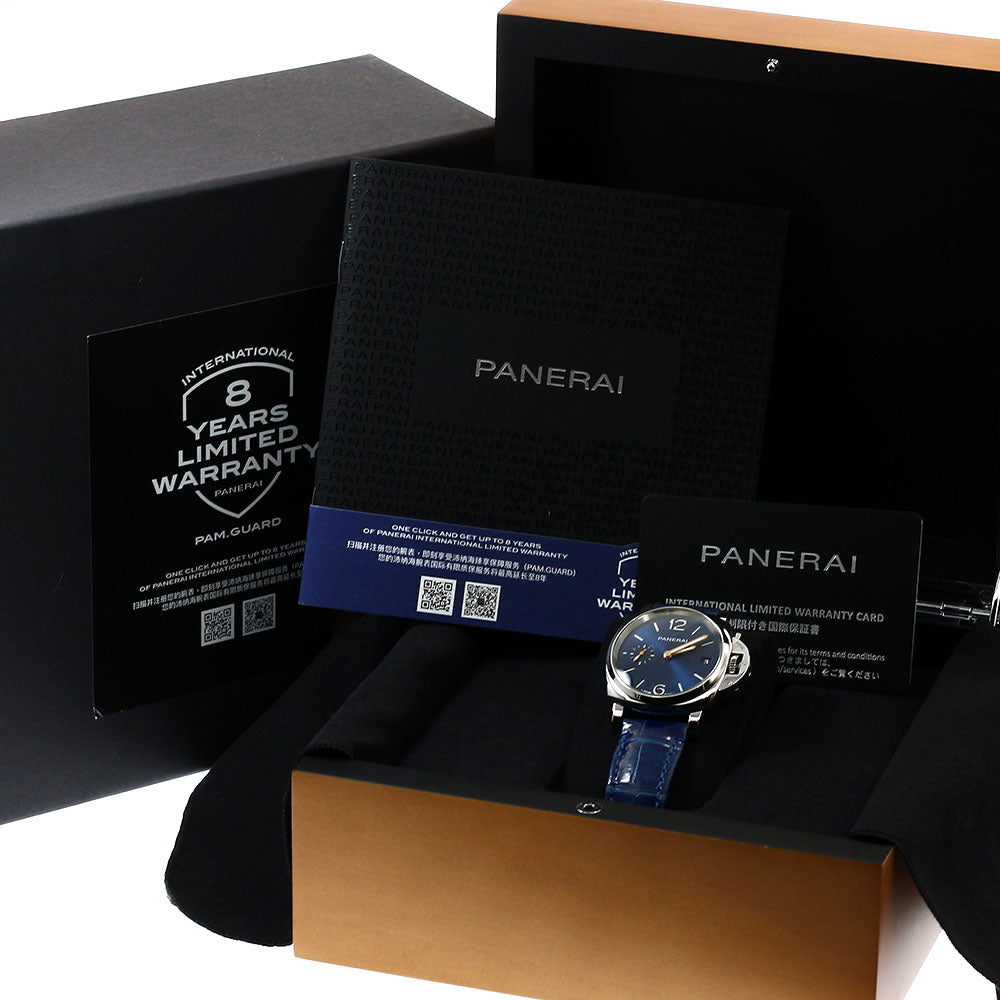 PANERAI Luminor Due PAM01248 Small Second Date blue Dial Automatic Men's Watch_919397