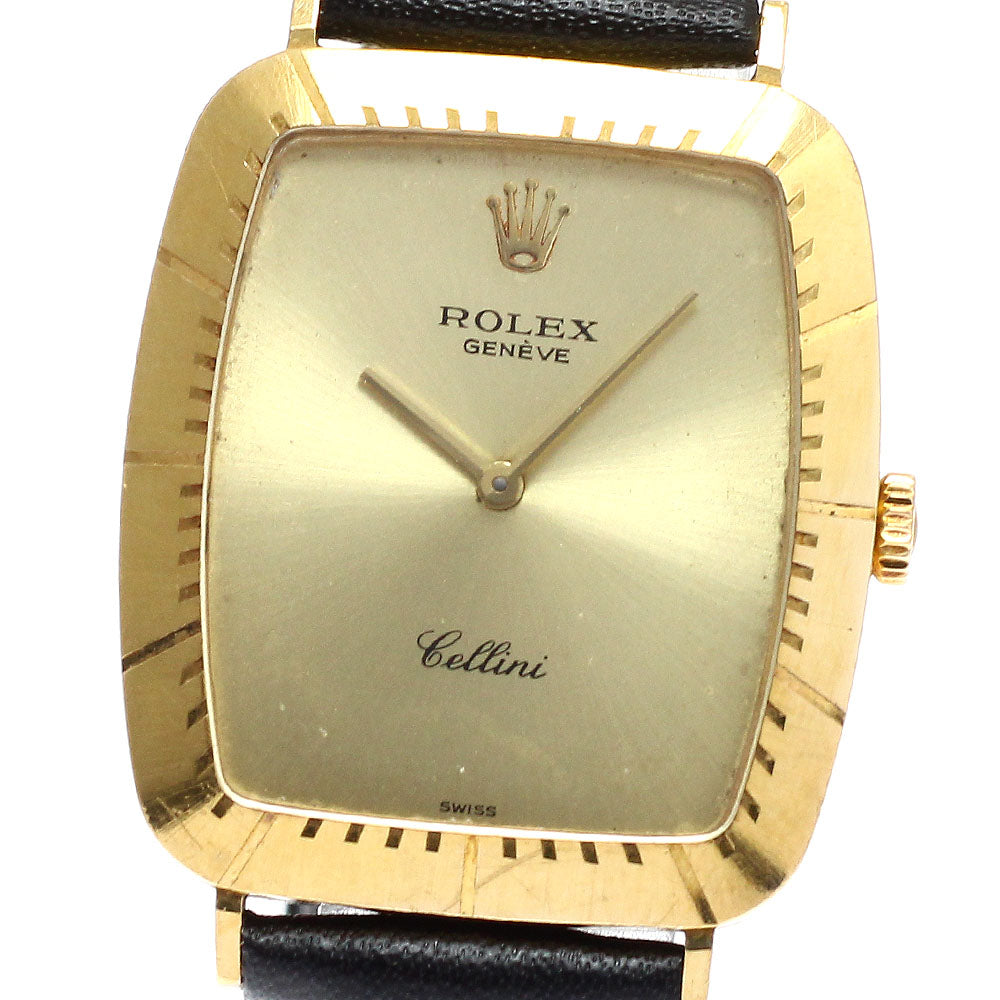 ROLEX Cellini 4087 K18YG Cal.1601 gold Dial Hand Winding Men's Watch_919404