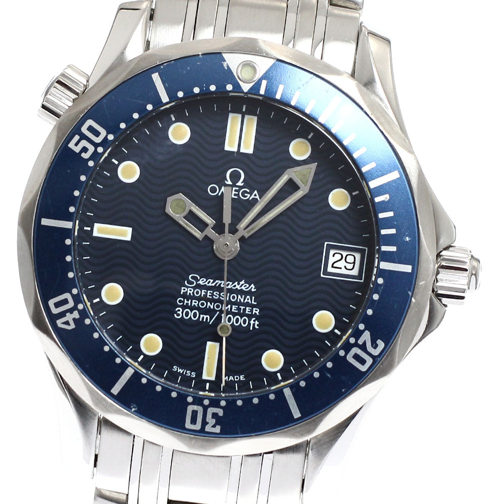 OMEGA Seamaster300 2551.80 Date Navy Dial Automatic Boy's Watch_919407