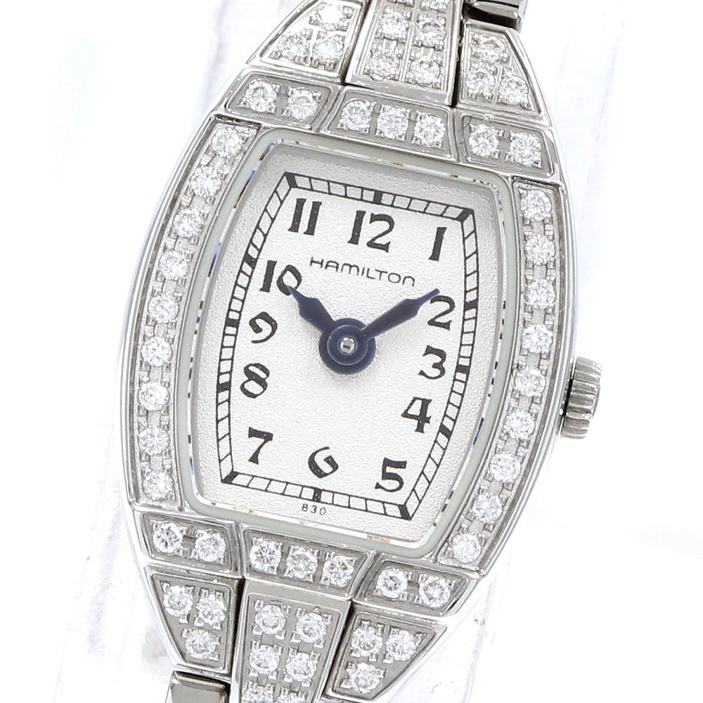 HAMILTON H311510 Diamond Bezel Silver Dial Quartz Ladies Watch_919409