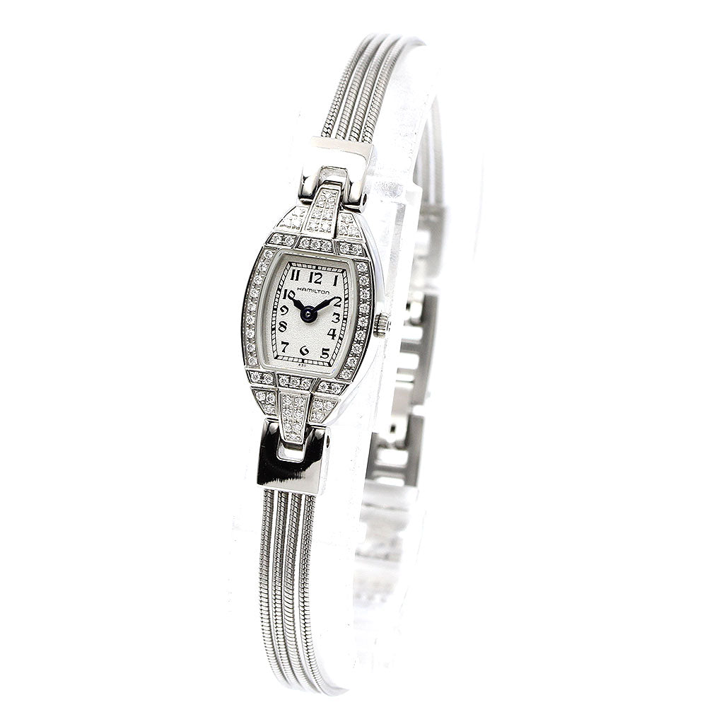 HAMILTON H311510 Diamond Bezel Silver Dial Quartz Ladies Watch_919409