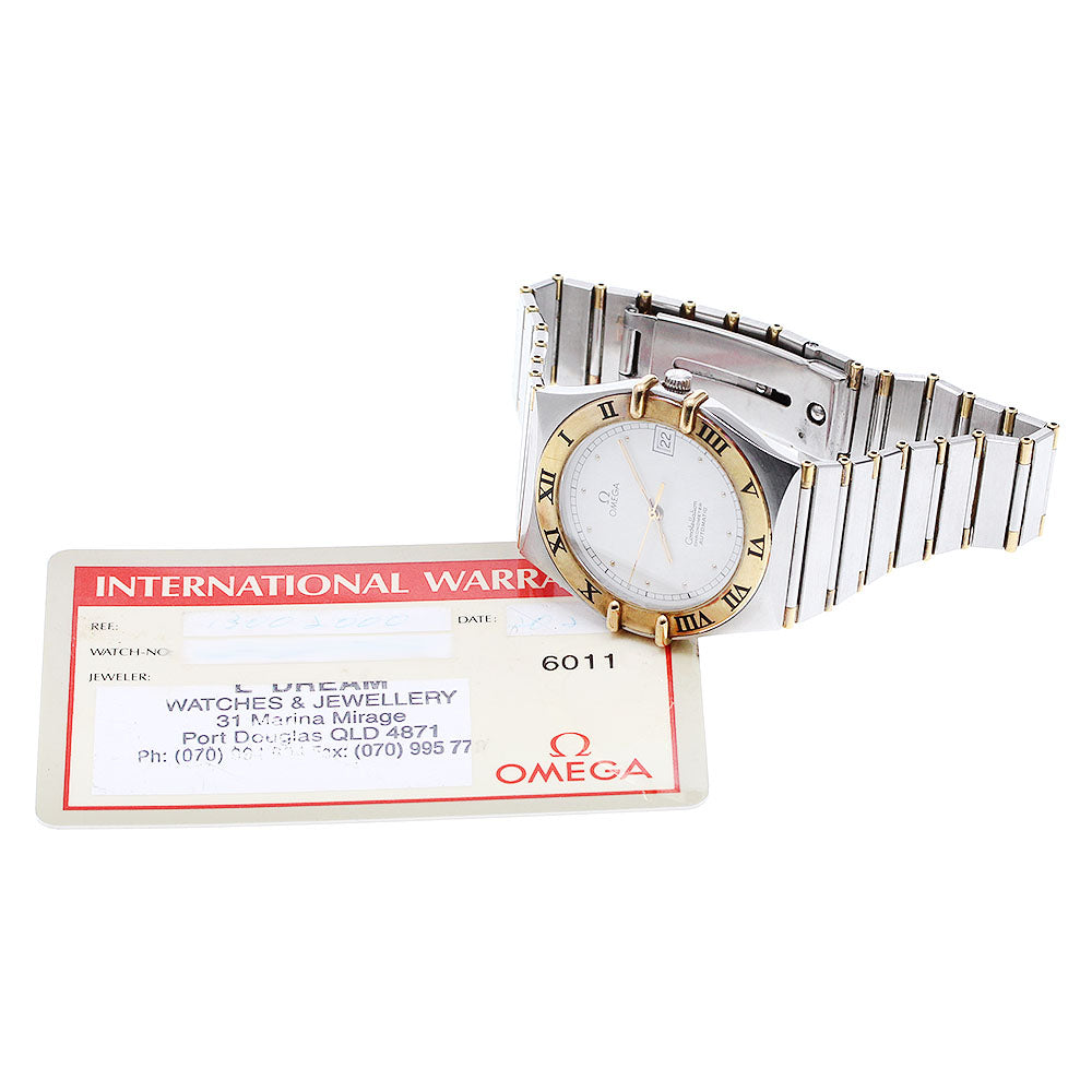 OMEGA Constellation 1300.20 date half bar white Dial Automatic Men's_919416