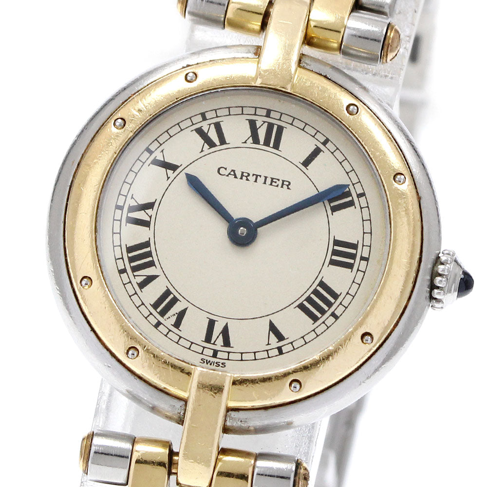 CARTIER PANTHERESM Round 2 row beige Dial Quartz Ladies Watch_919426