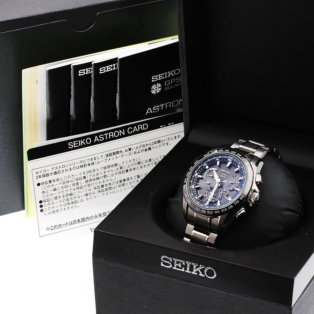 SEIKO Astron SBXB045/8X53-0AB0-2 GPS Solar Powered Radio Men's Watch_919430