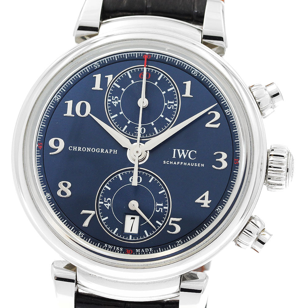 IWC SCHAFFHAUSEN da Vinci Laureus Sport for Good IW393402 Chronograph Navy Dial Automatic Men's Watch_919445