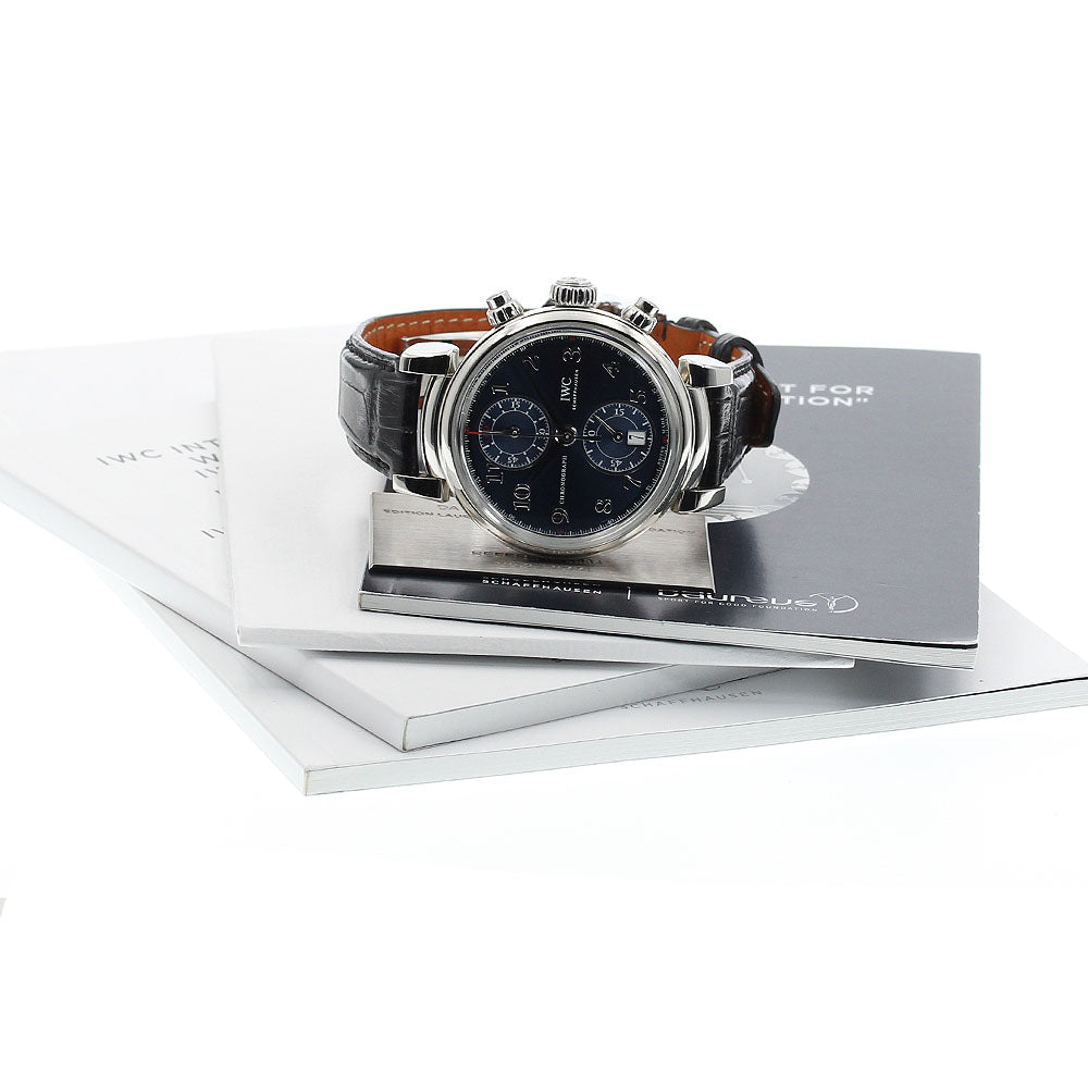 IWC SCHAFFHAUSEN da Vinci Laureus Sport for Good IW393402 Chronograph Navy Dial Automatic Men's Watch_919445