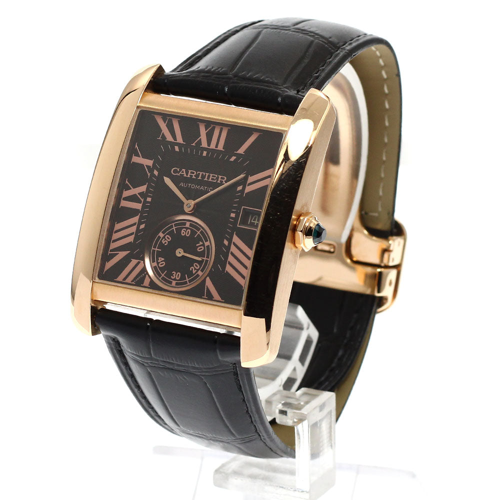 CARTIER Tank MC LM W5330002 18K Pink Gold Brown Dial Automatic Men's Watch_919473