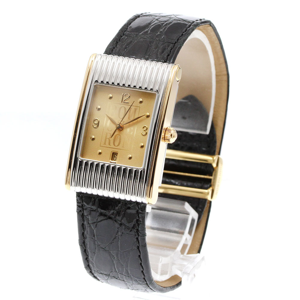 Boucheron Reflation Date gold Dial Quartz Men's Watch_919492