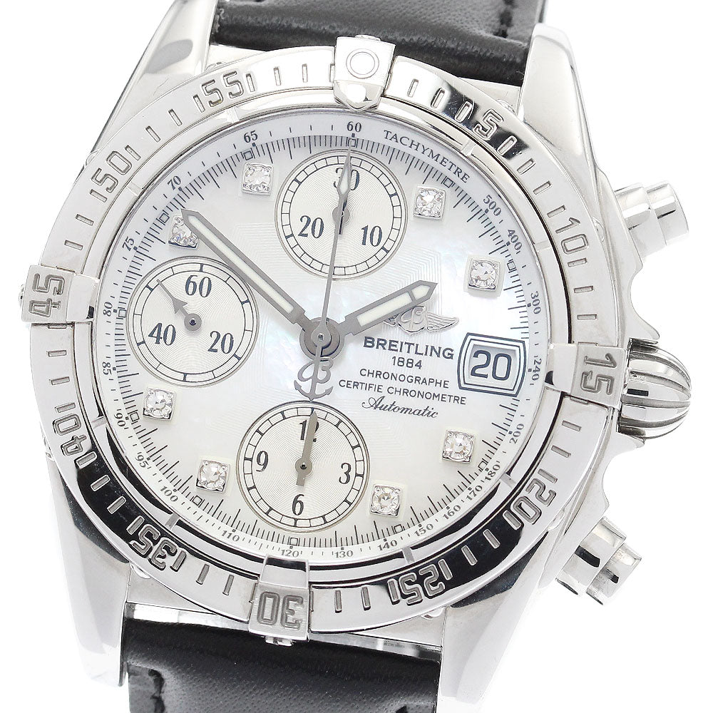 BREITLING Chrono cockpit A13357 Chronograph 8P diamond White shell Dial Automatic Men's Watch_919528
