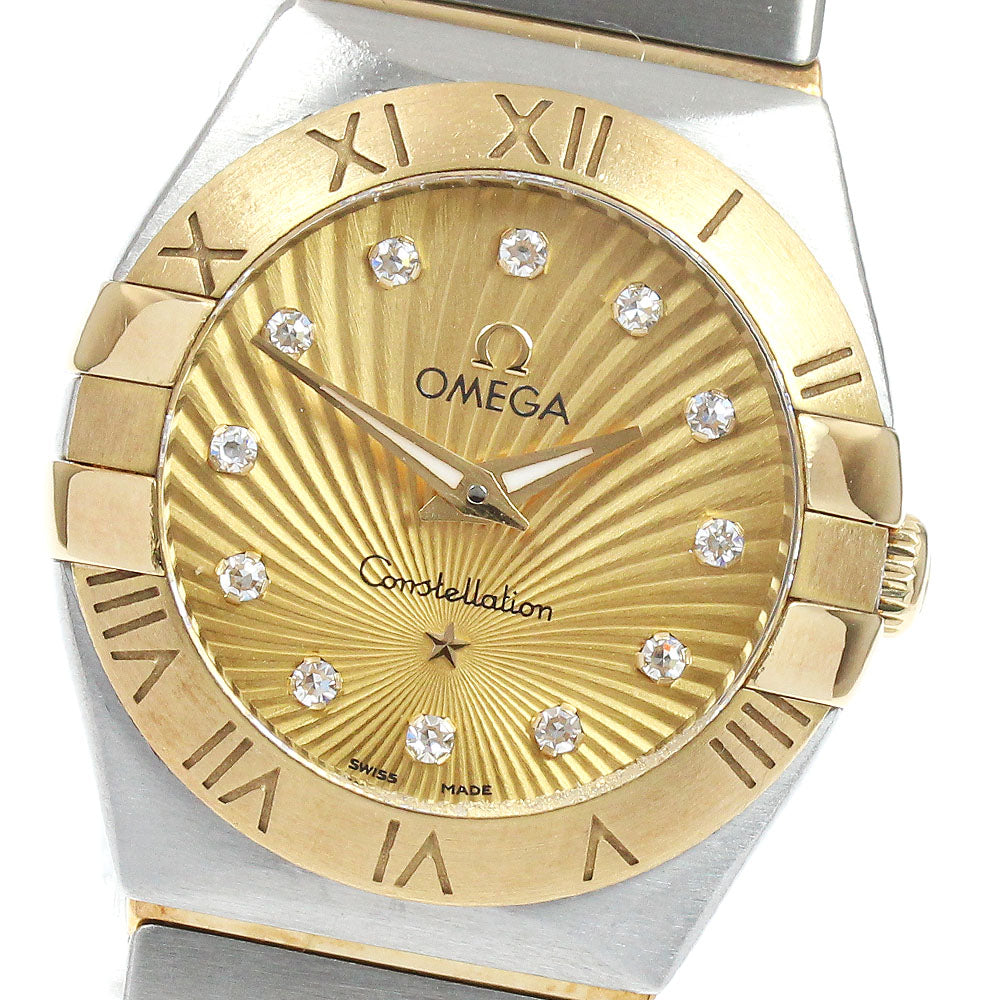 OMEGA Constellation Brushed 123.20.24.60.58.001 12P diamond Quartz Ladies_919546