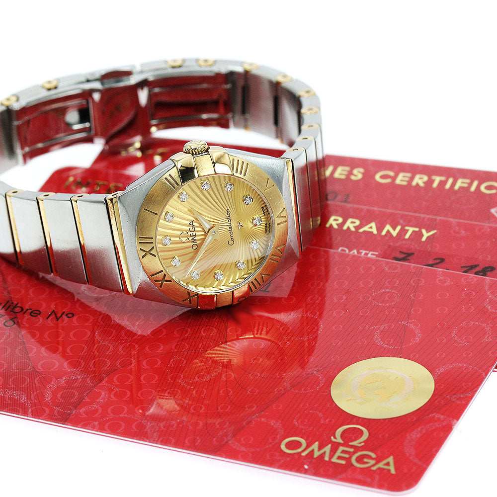 OMEGA Constellation Brushed 123.20.24.60.58.001 12P diamond Quartz Ladies_919546