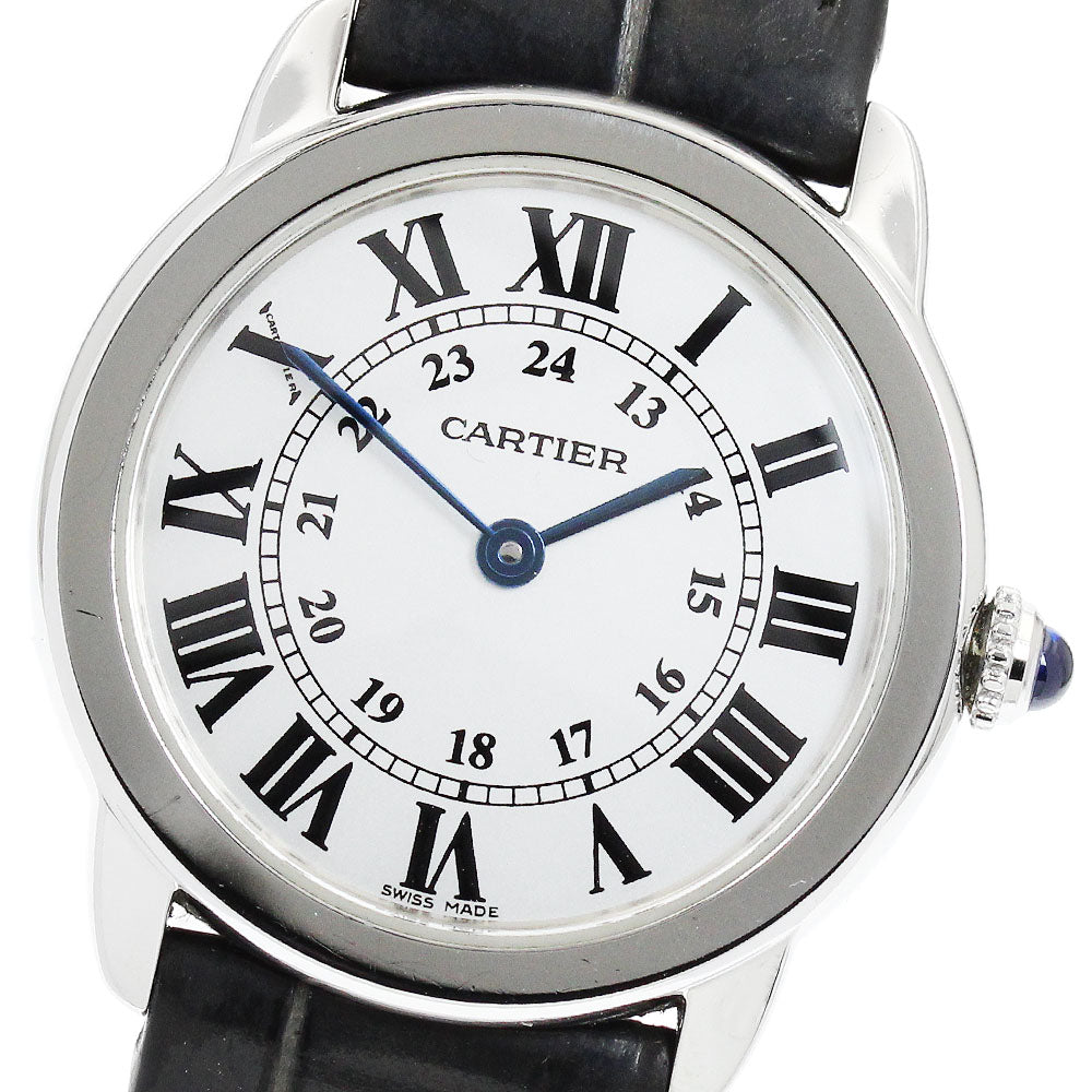 CARTIER Ronde Solo SM W6700155 Silver Dial Quartz Ladies Watch_919557