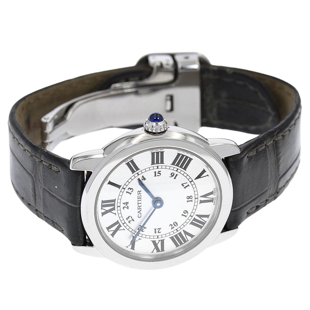 CARTIER Ronde Solo SM W6700155 Silver Dial Quartz Ladies Watch_919557