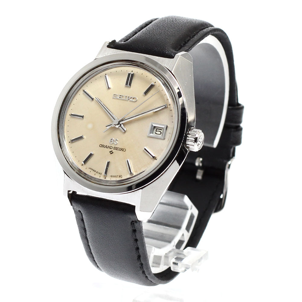 SEIKO Grand Seiko 6145-8000 Date Silver Dial Automatic Men's Watch_919586