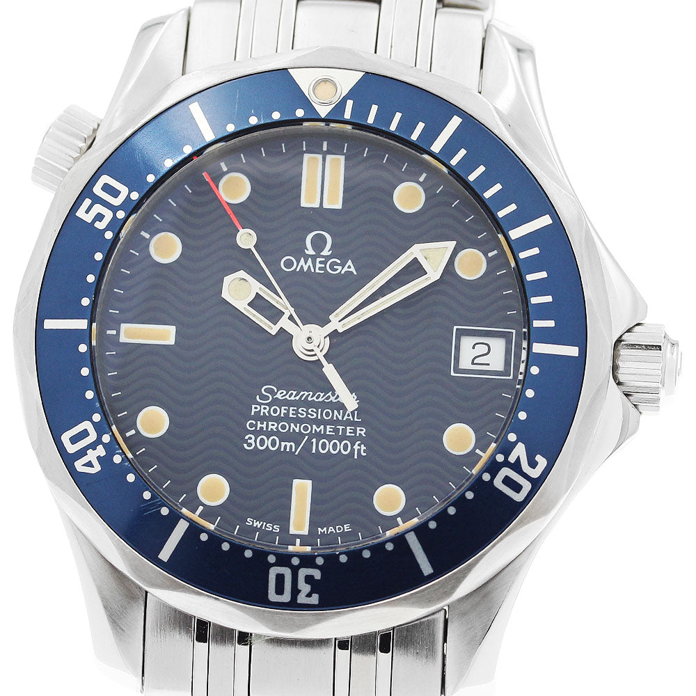 OMEGA Seamaster300 2551.80 Date Navy Dial Automatic Boy's Watch_919621