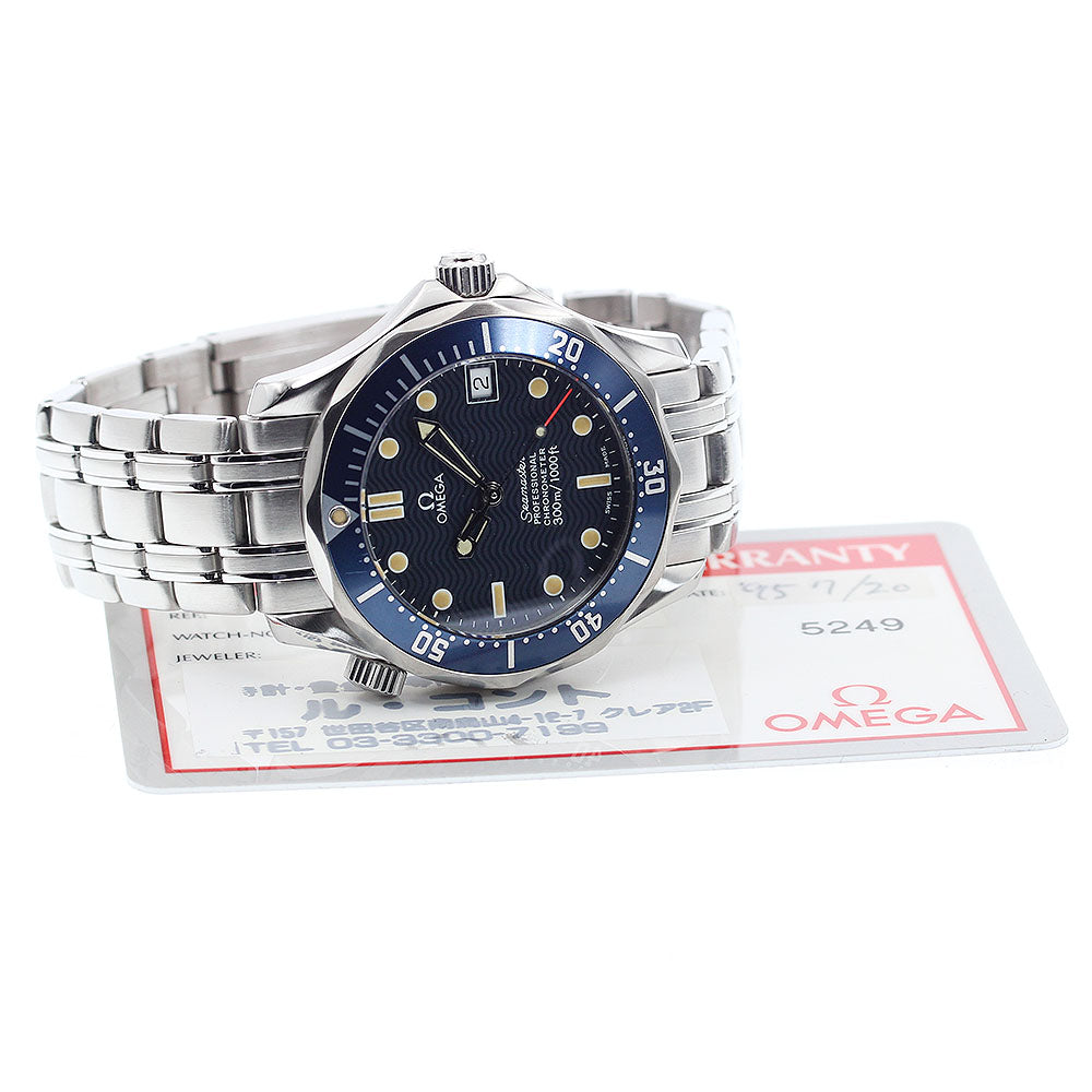 OMEGA Seamaster300 2551.80 Date Navy Dial Automatic Boy's Watch_919621