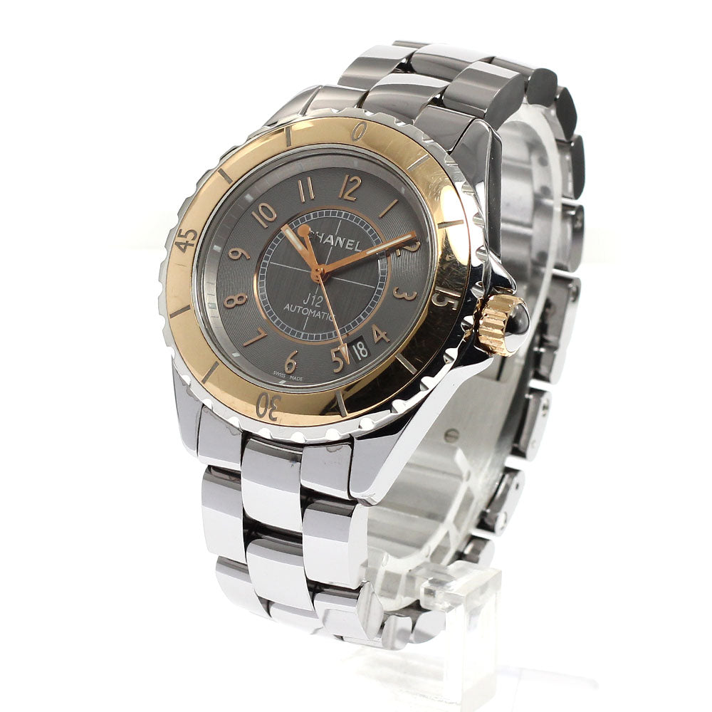 CHANEL J12 Chromatic Beige Gold H4185 Date gray Dial Automatic Men's_919624
