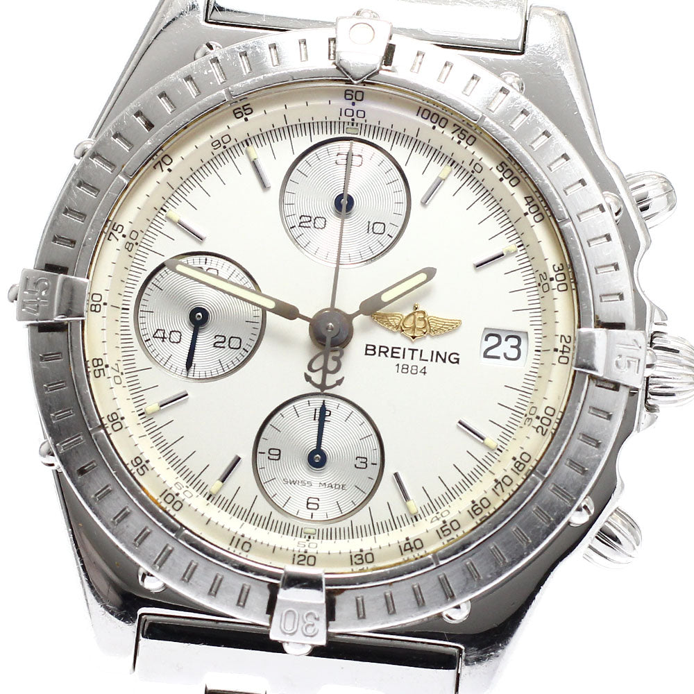 BREITLING Chronomat A13050 Date Chronograph Silver Dial Automatic Men's Watch_919637