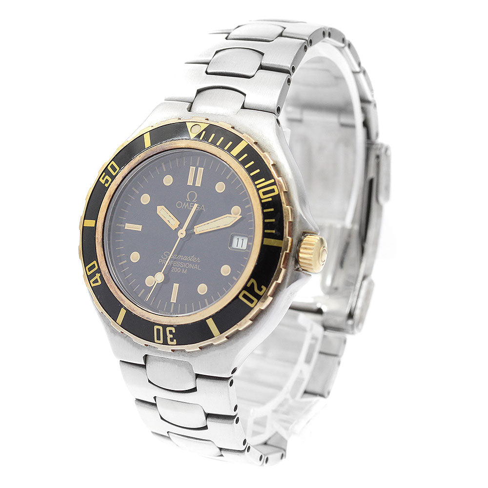 OMEGA Seamaster200 Date YG bezel black Dial Quartz Men's Watch_919643