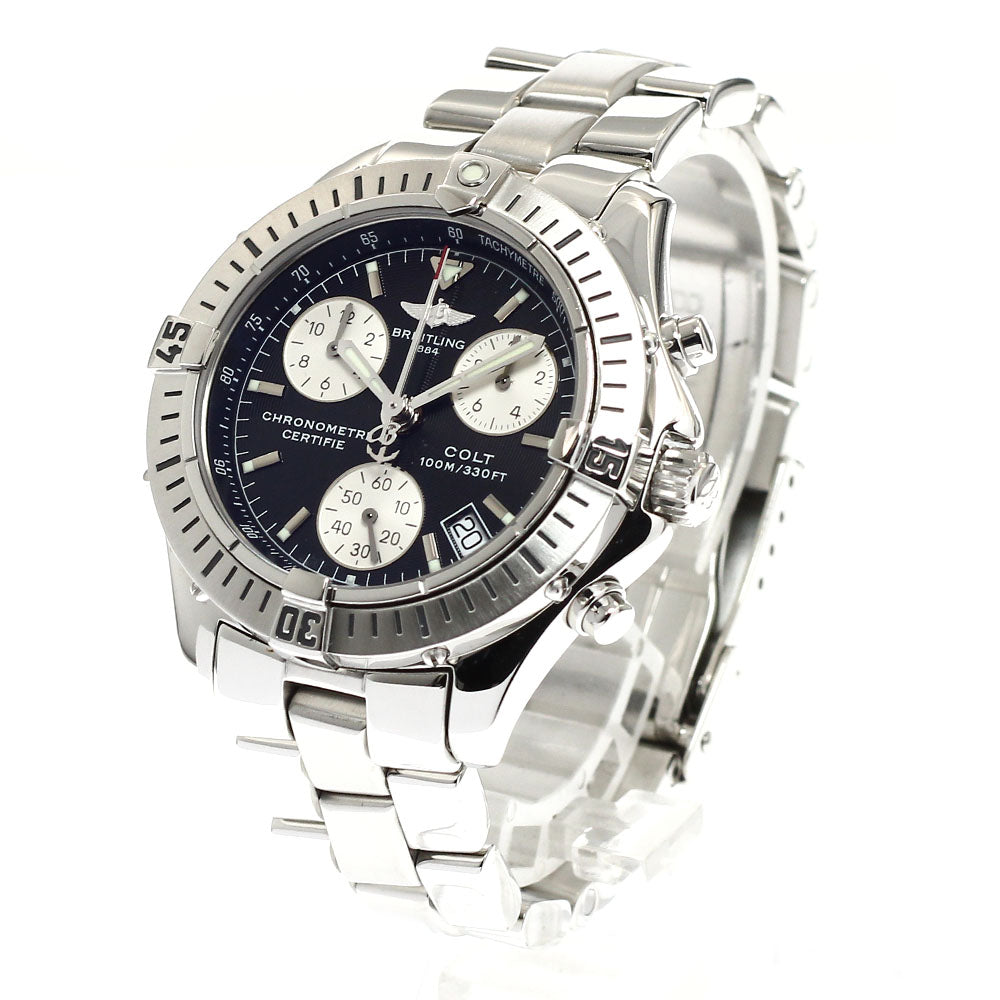 BREITLING Colt A73350 Chronograph black Dial Quartz Men's Watch_919696