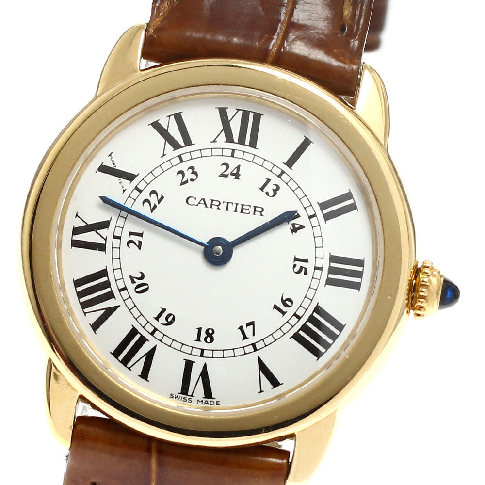 CARTIER Ronde Solo SM W6700355 18K Yellow Gold Silver Dial Quartz Ladies Watch_920022