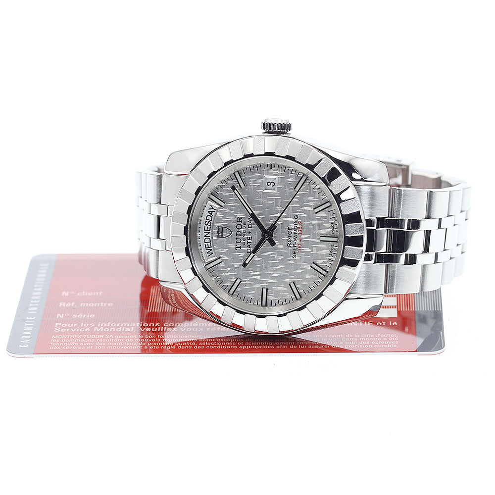TUDOR Classic Date Day 23010 Silver Dial Automatic Men's Watch_920043