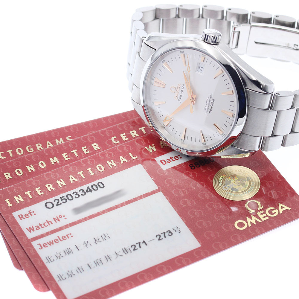 OMEGA Seamaster Aqua Terra Coaxial 2503.34 Date white Dial AT Men's Watch_920046