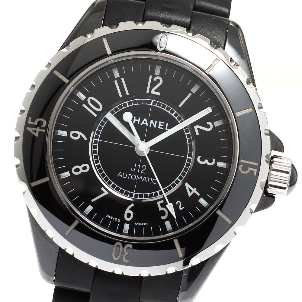 CHANEL J12 black ceramic H0684 38mm Rubber Bracelet Automatic Men's Watch_920053