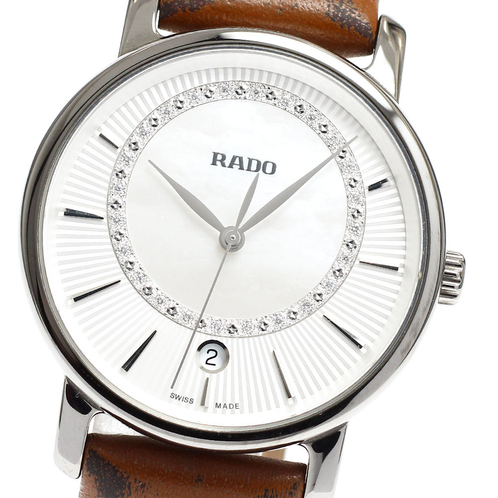RADO Diamond master R14064945 Date Silver / white shell Dial Quartz Ladies Watch_920055