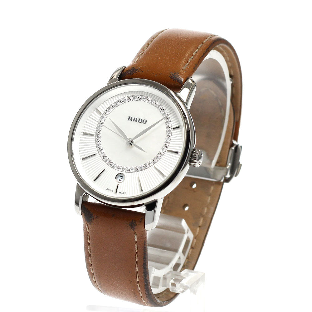 RADO Diamond master R14064945 Date Silver / white shell Dial Quartz Ladies Watch_920055