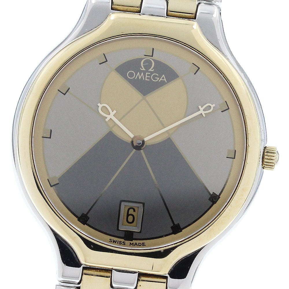 OMEGA De Ville YG2 tone unique dial multicolor Dial Quartz Men's Watch_920129