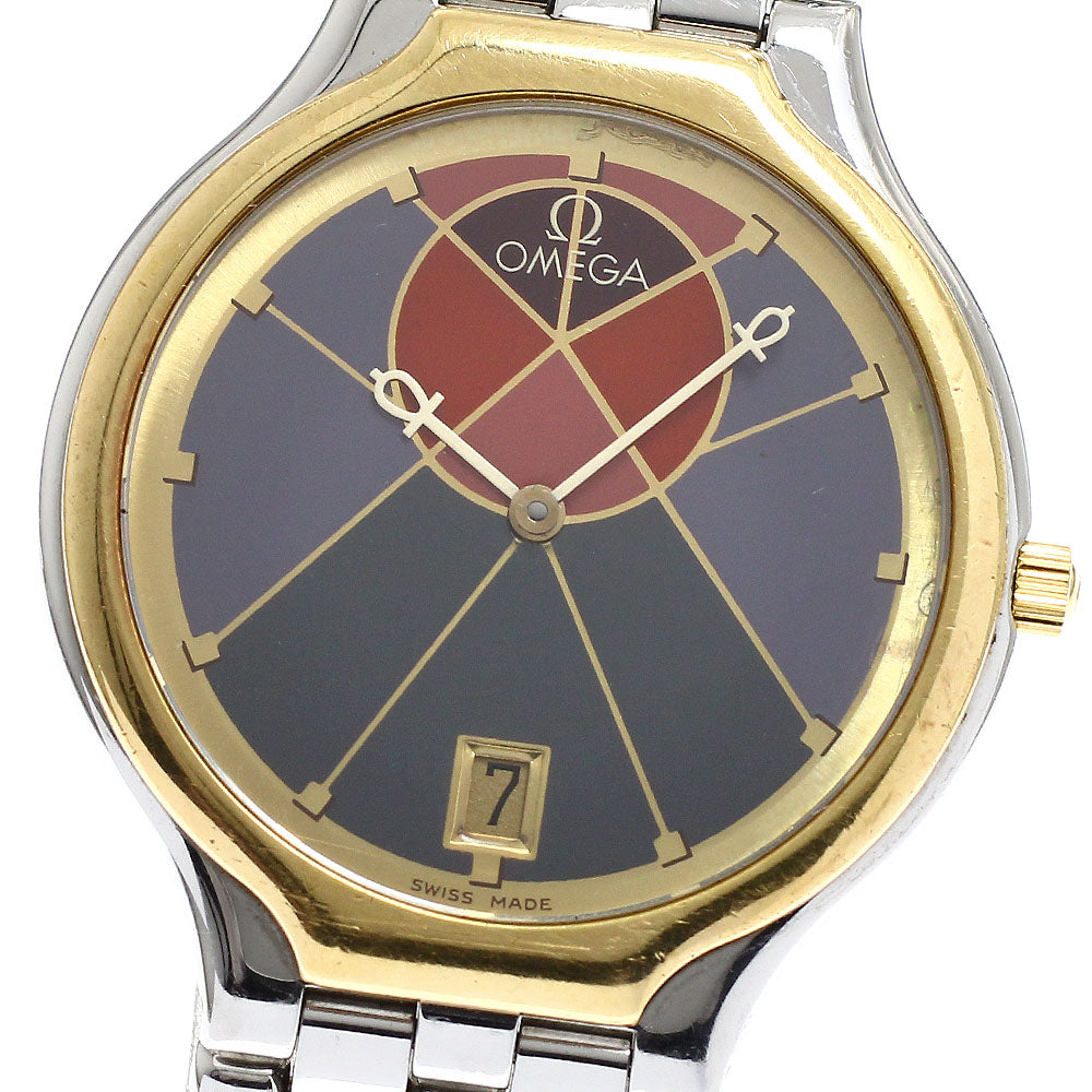 OMEGA De Ville Symbol Pyramid Stainless Steel / K18YG Quartz Men's Watch_920130