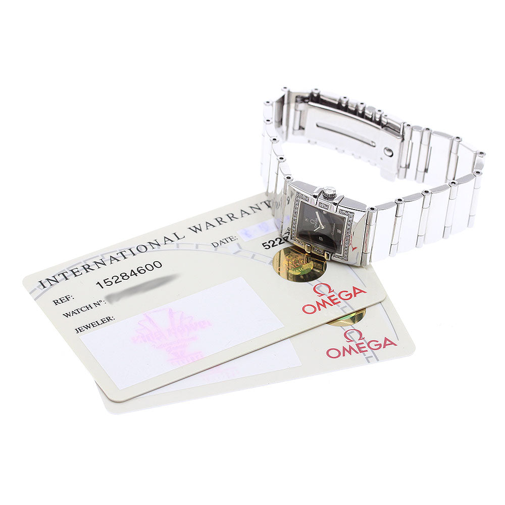 OMEGA Constellation Carre Quadra 1528.46 4P diamond bezel Quartz Ladies_920170