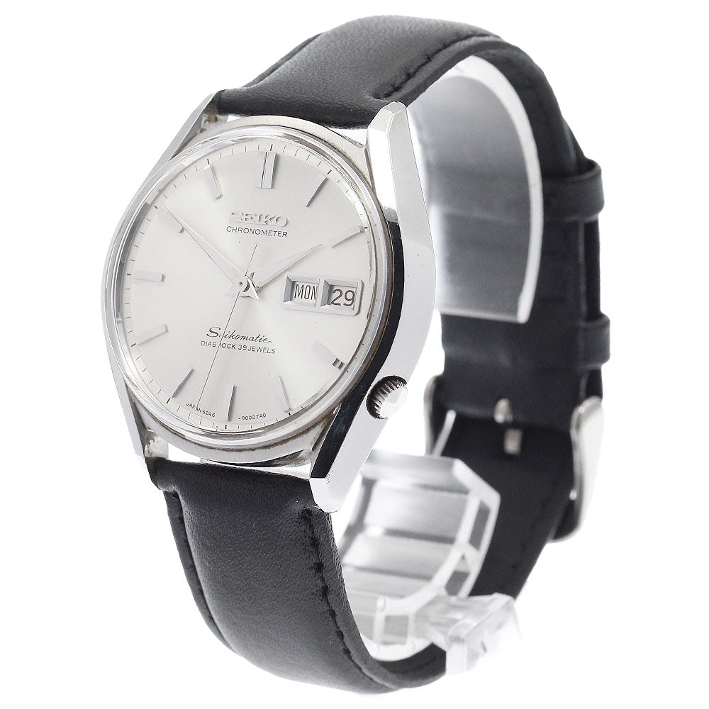 SEIKO Seikomatic 6246-9000 Cal.6246A Day Date Silver Dial AT Men's Watch_920176