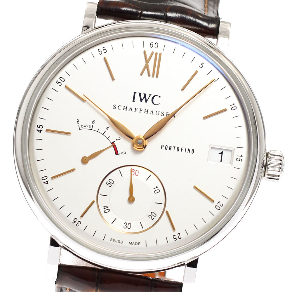 IWC SCHAFFHAUSEN Portofino Handwind 8 Days IW510103 Power reserve date Silver Dial Hand Winding Men's Watch_920187