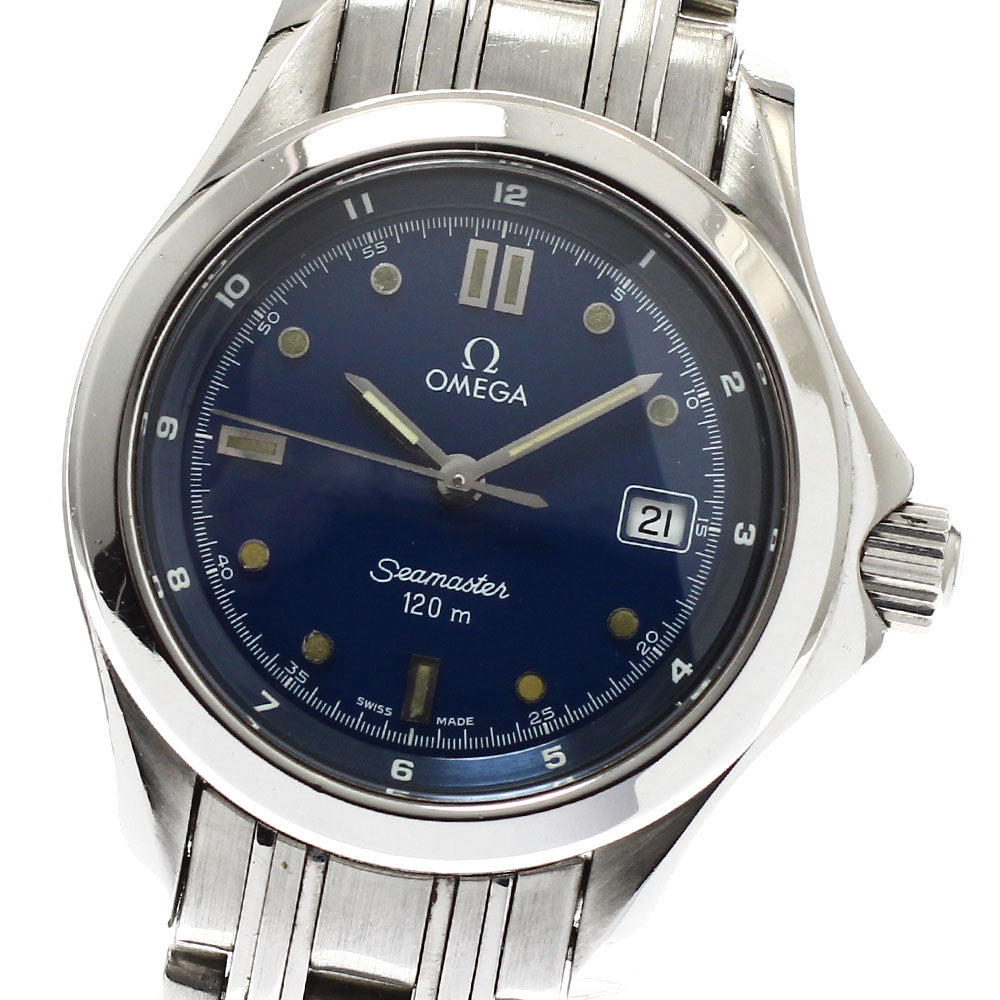 OMEGA Seamaster120 2571.80 Date blue Dial Quartz Ladies Watch_920194