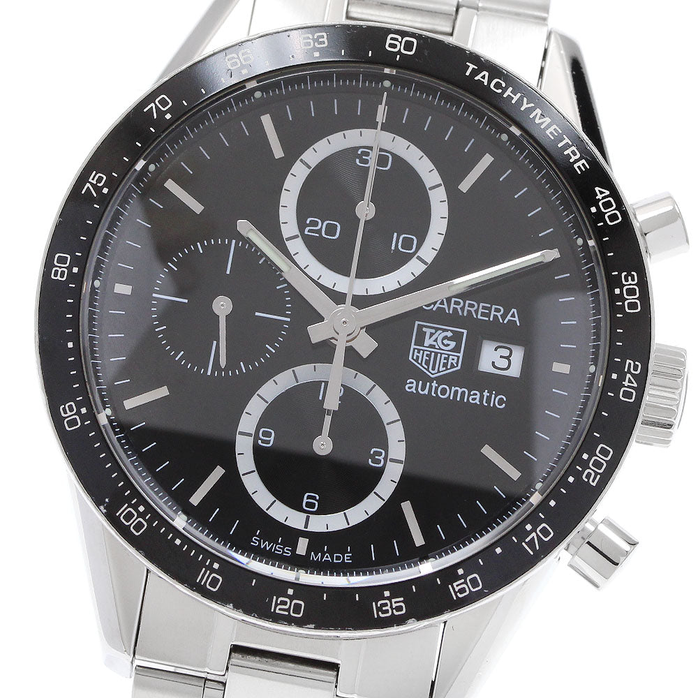 TAG HEUER Carrera CV2010-3 Chronograph Date black Dial Automatic Men's_920234
