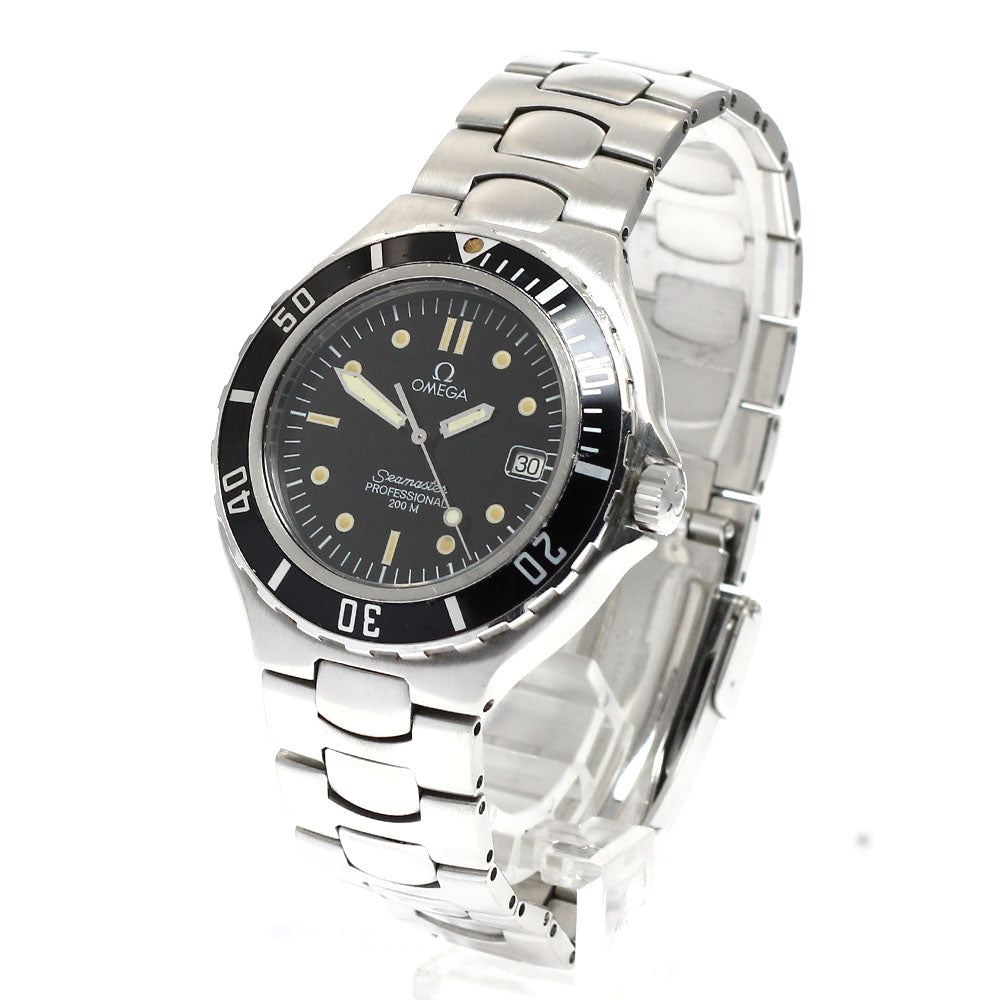 OMEGA Seamaster200m Date black Dial Quartz Men's Watch_920250