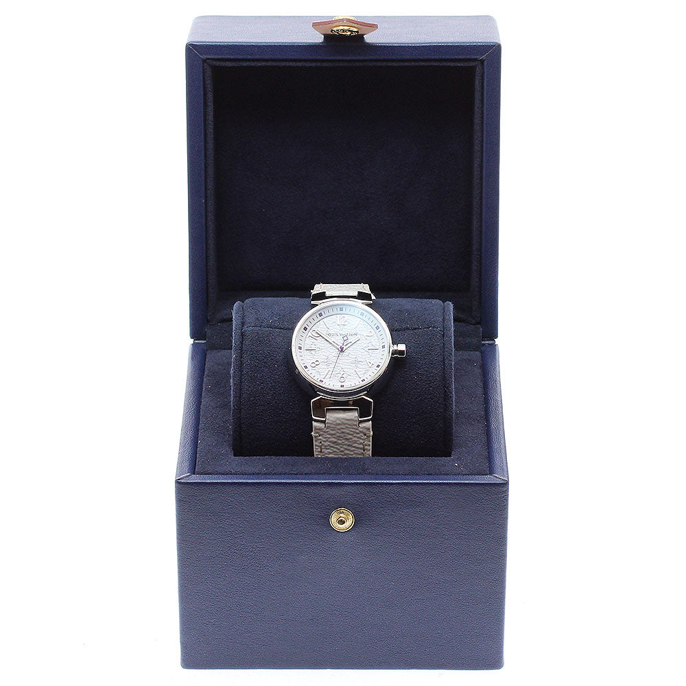 LOUIS VUITTON Tambour monogram QA116 white Dial Quartz Ladies Watch_920252