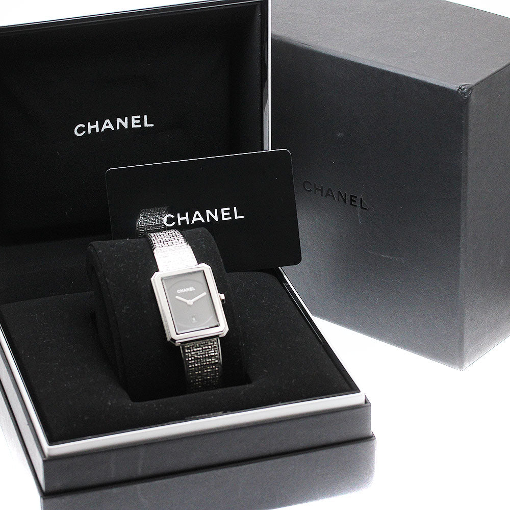 CHANEL Boyfriend tweed H4878 Date black Dial Quartz Boy's Watch_920255